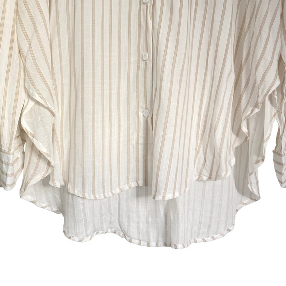 BNWT Plus Size Women stripe Shirt blouse Ladies Baggy Oversized Top Size 16 - Picture 2 of 10